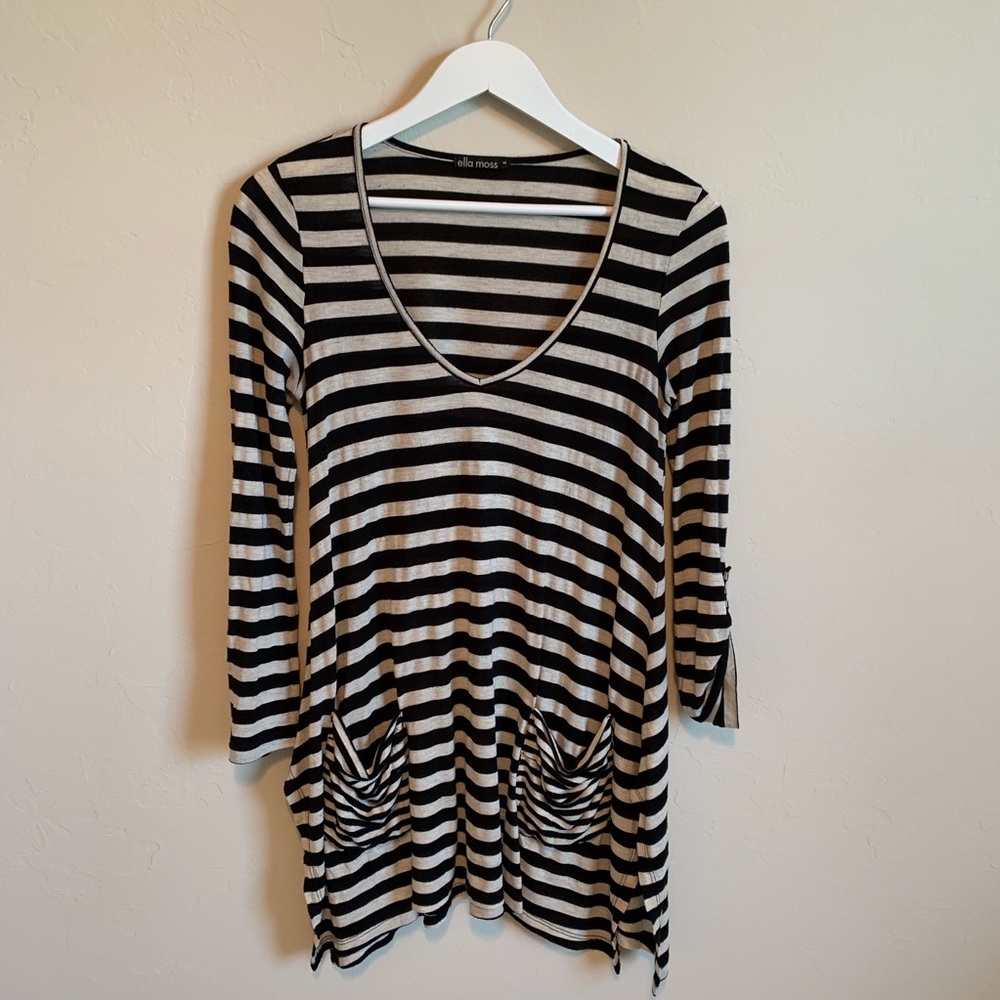 Ella Moss Tunic Black Tan Medium